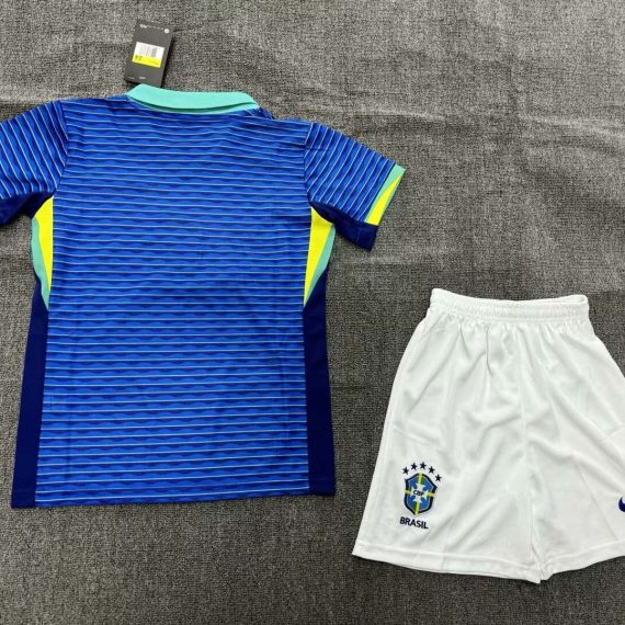 2024 Brazil Away Football Shirt Kids Size Suit