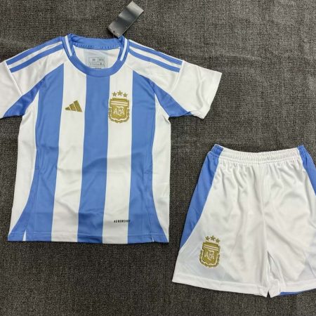 2024 Argentina National Team Home Football Shirt Kids Size Suit
