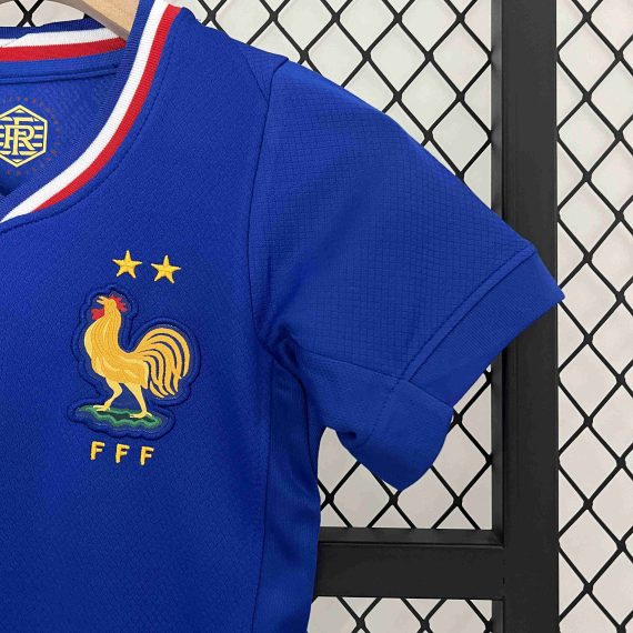 2024 France Home Football Shirt Kids Size Suit