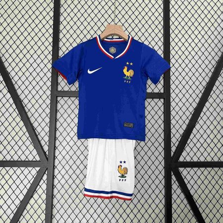 2024 France Home Football Shirt Kids Size Suit
