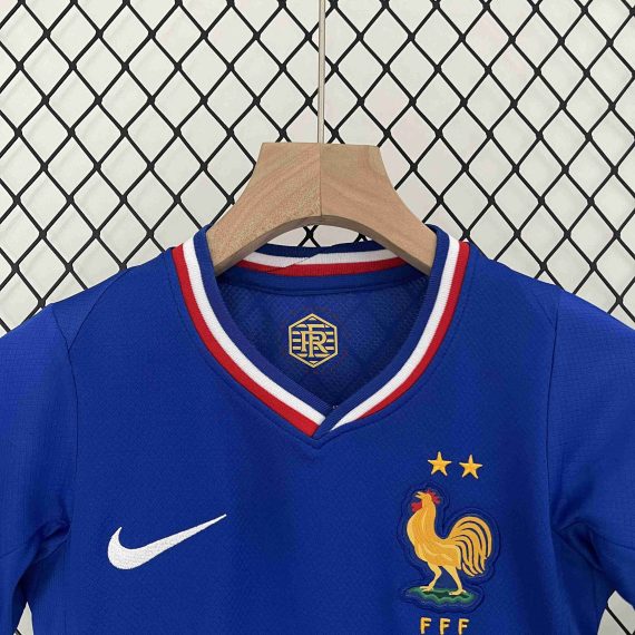 2024 France Home Football Shirt Kids Size Suit