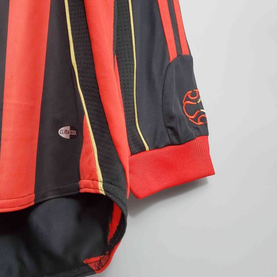 2006/2007 Retro Long Sleeve AC Milan Home Football Shirt