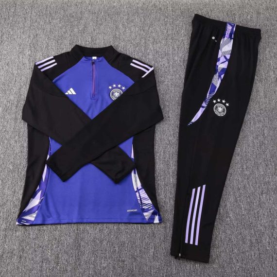 2024 Germany Half-Pull Training Suit Purple Jersey Set