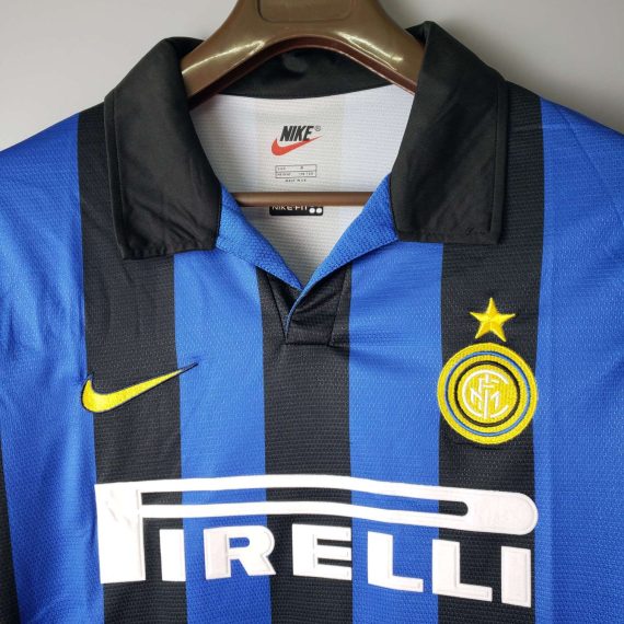 1998/1999 Retro Long Sleeve Internazionale Milan Home Football Jersey