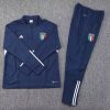2023 Italy Half-Pull Training Suit Royal Blue Soccer Shirt Set
