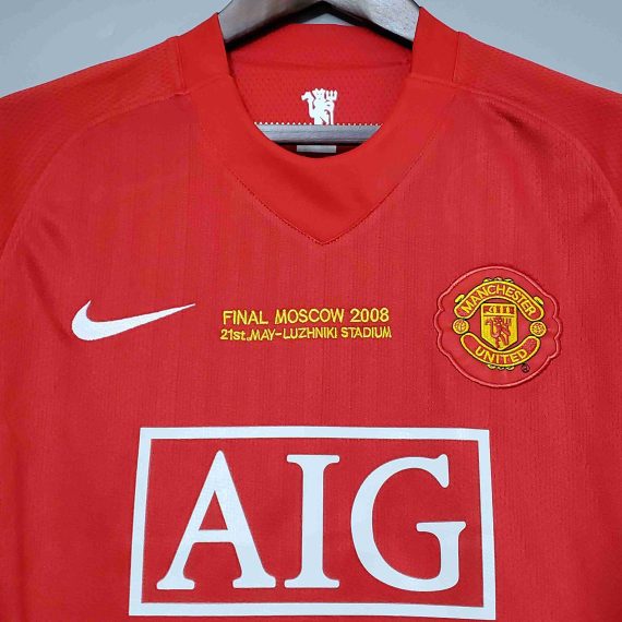 2007/2008 Retro Manchester United Home Champions League Edition Football Shirt