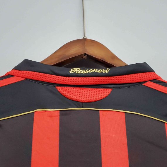 2006/2007 Retro Long Sleeve AC Milan Home Football Shirt