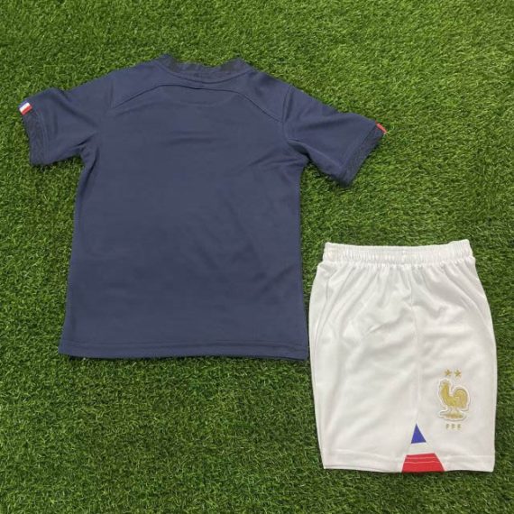 2022 FIFA World Cup France Home Football Shirt Kids Size Suit