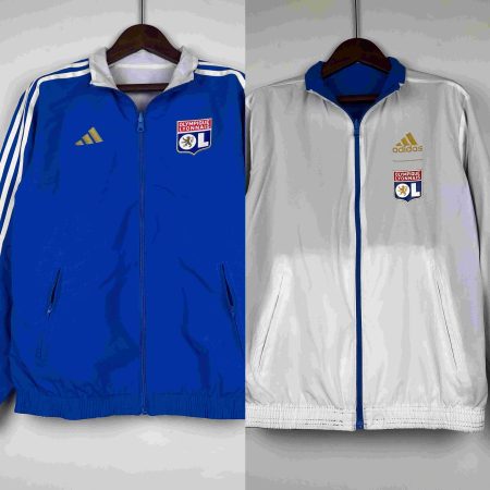 2023/2024 Lyon Reversible Windbreaker Blue-white Soccer Jersey