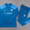 2023/2024 Olympique de Marseille Half-Pull Training Suit Blue Football Jersey Set
