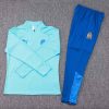 2023/2024 Olympique de Marseille Half-Pull Training Suit Light blue Football Jersey Set