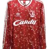 1989/1991 Retro Long Sleeve Liverpool Home Football Shirt