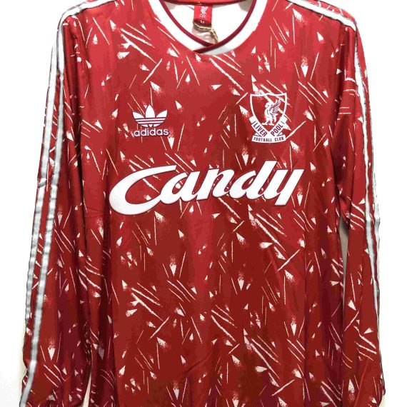 1989/1991 Retro Long Sleeve Liverpool Home Football Shirt