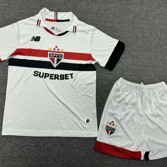 2024/2025 São Paulo Home Jersey Kids Size Suit
