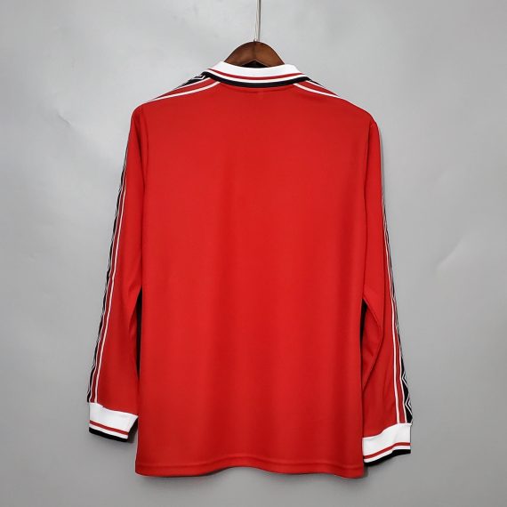 1998-1999 Retro Long Sleeve Manchester United Home Football Shirt