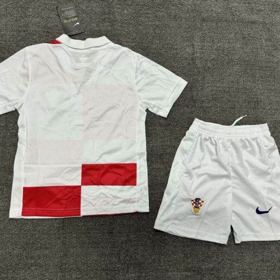 2024 Croatia National Team Home Football Shirt Kids Size Suit