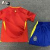 2024 Spain Home Football Shirt Kids Size Suit