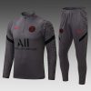 2021/2022 Psg Paris Saint-Germain Half-Pull Training Suit Gray Set