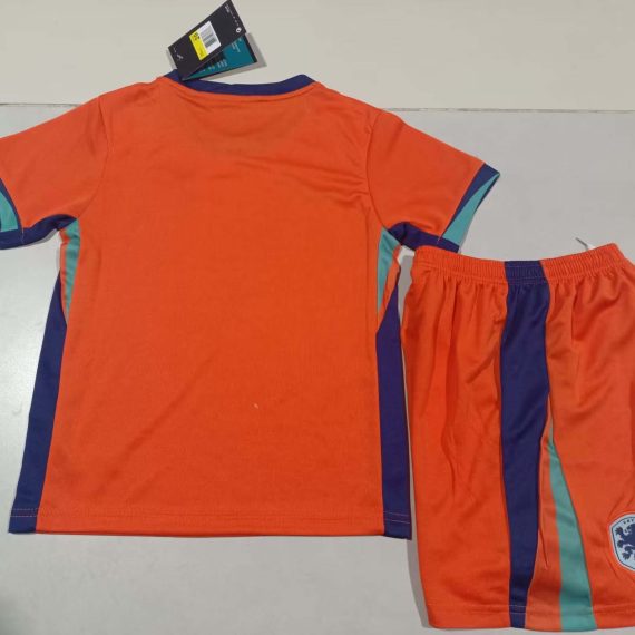 2024 Netherlands Home Football Shirt Kids Size Suit