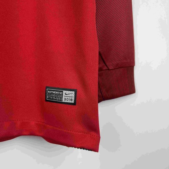 2016 Retro Long Sleeve Portugal Home Football Shirt