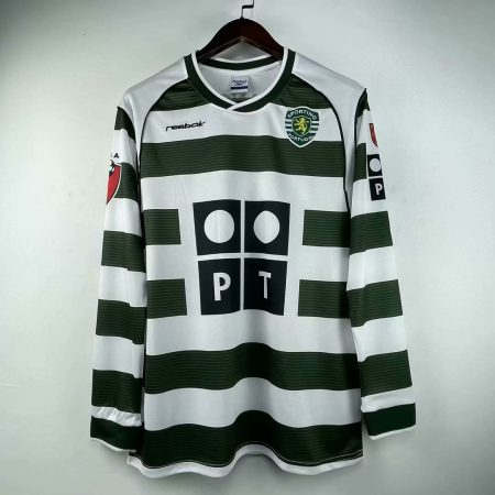 2001/2003 Retro Long Sleeve Sporting Lisbon Home Football Shirt