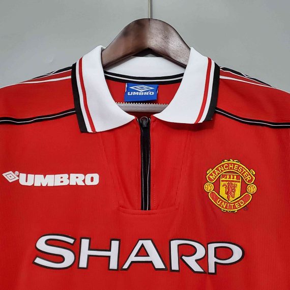 1998-1999 Retro Long Sleeve Manchester United Home Football Shirt