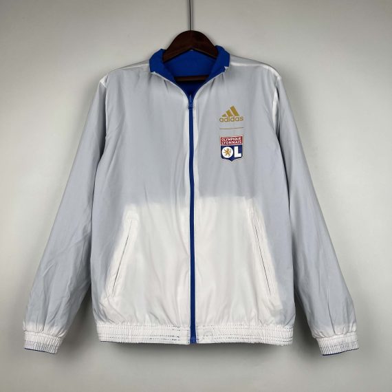 2023/2024 Lyon Reversible Windbreaker Blue-white Soccer Jersey
