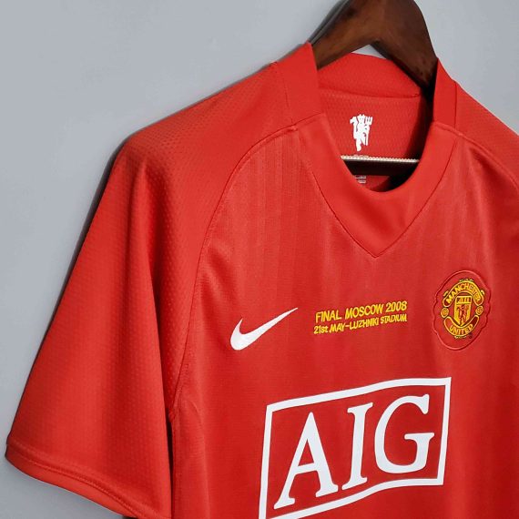 2007/2008 Retro Manchester United Home Champions League Edition Football Shirt