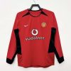 2002-2004 Retro Long Sleeve Manchester United Home Football Shirt