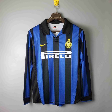 1998/1999 Retro Long Sleeve Internazionale Milan Home Football Jersey