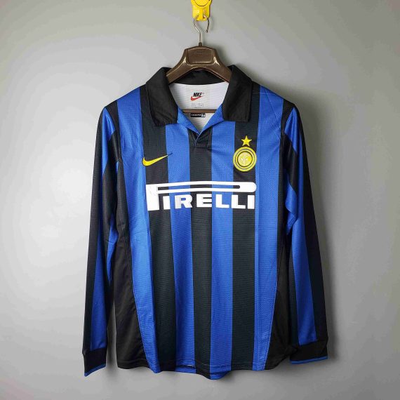 1998/1999 Retro Long Sleeve Internazionale Milan Home Football Jersey