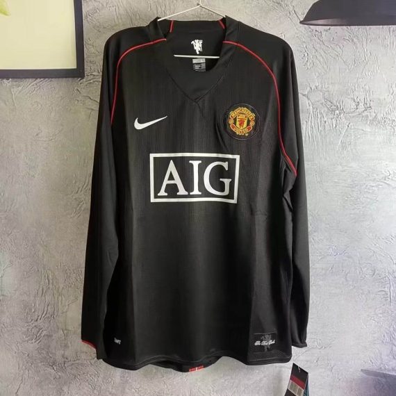2007/2008 Retro Long Sleeve Manchester United Third Away Football Shirt