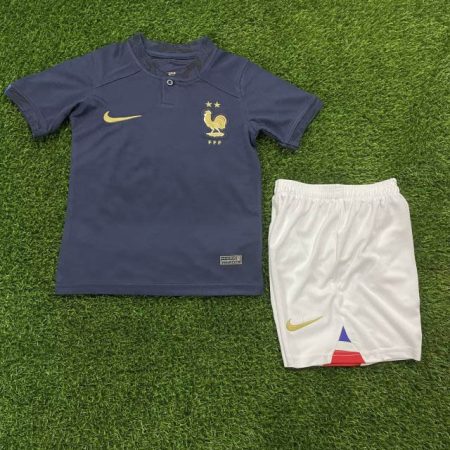 2022 FIFA World Cup France Home Football Shirt Kids Size Suit