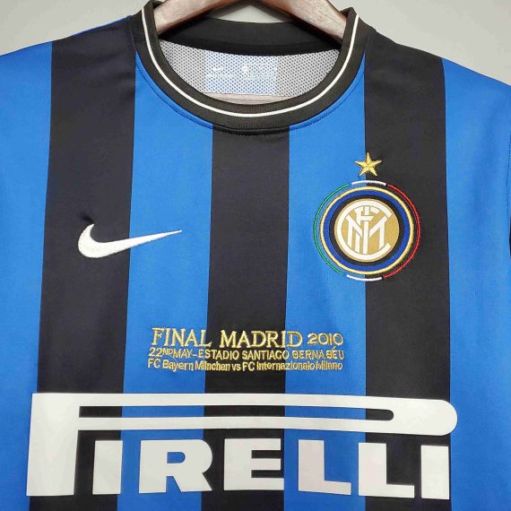 2009/2010 Retro Internazionale Milan Home UEFA Champions League Edition Football Jersey