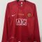 2007-2008 Retro Long Sleeve Manchester United Home Football Shirt