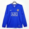 2007/2008 Retro Long Sleeve Manchester United Away Football Shirt