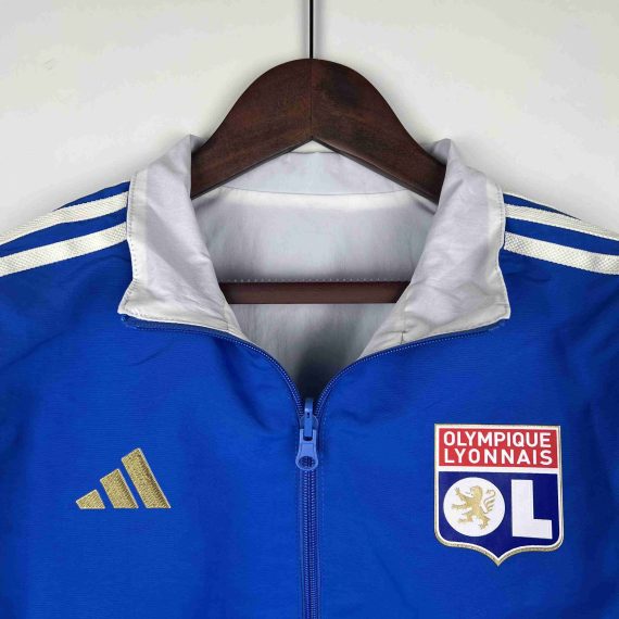 2023/2024 Lyon Reversible Windbreaker Blue-white Soccer Jersey