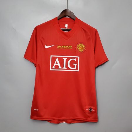2007/2008 Retro Manchester United Home Champions League Edition Football Shirt