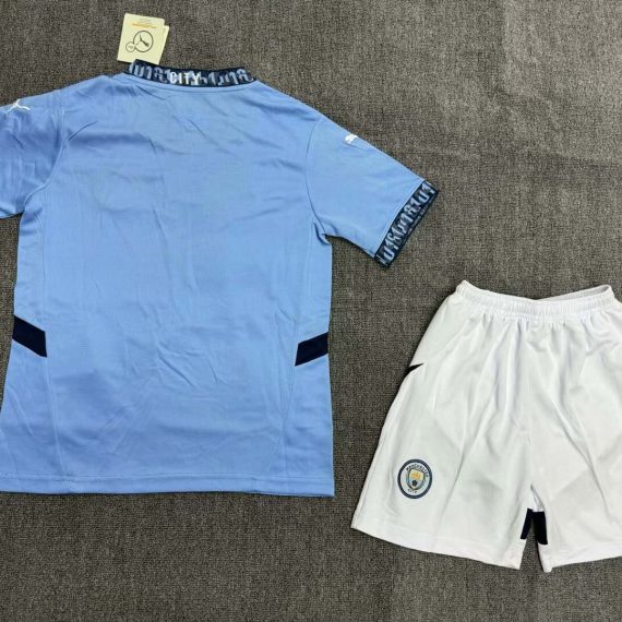 2024/2025 Manchester City Home Football Shirt Kids Size Suit