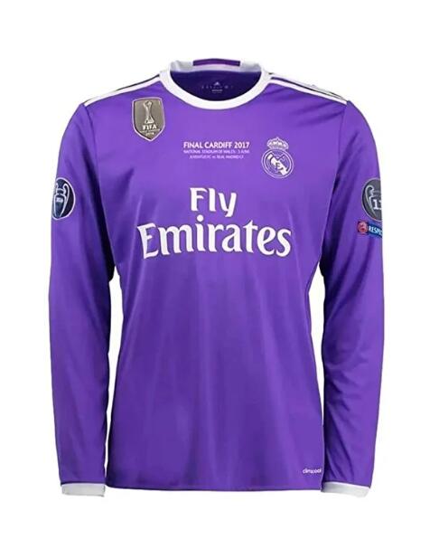 2016/2017 Real Madrid Home Jersey Football Soccer Long Sleeve Purple