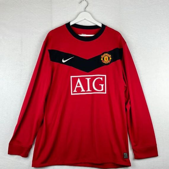 2009/2010 Retro Long Sleeve Manchester United Home Football Shirt