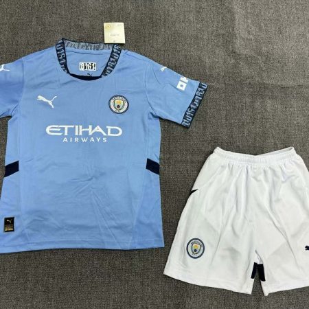 2024/2025 Manchester City Home Football Shirt Kids Size Suit