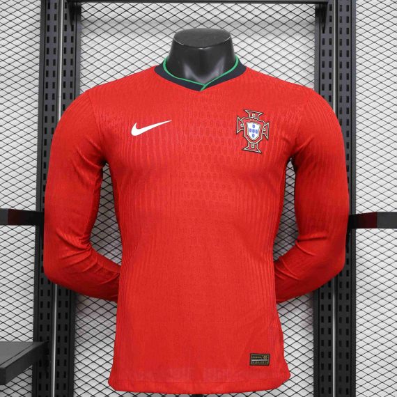 2024 Player Version Long Sleeve Portugal Home Football Shirt