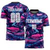 Custom Graffiti Pattern Red-Gold Sublimation Soccer Uniform Jersey