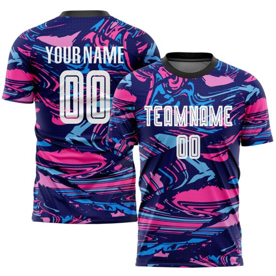 Custom Graffiti Pattern Red-Gold Sublimation Soccer Uniform Jersey