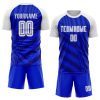 Custom Royal White-Navy Sublimation Soccer Uniform Jersey