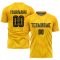 Custom Gold Black Sublimation Soccer Uniform Jersey
