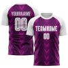 Custom Purple White Sublimation Soccer Uniform Jersey