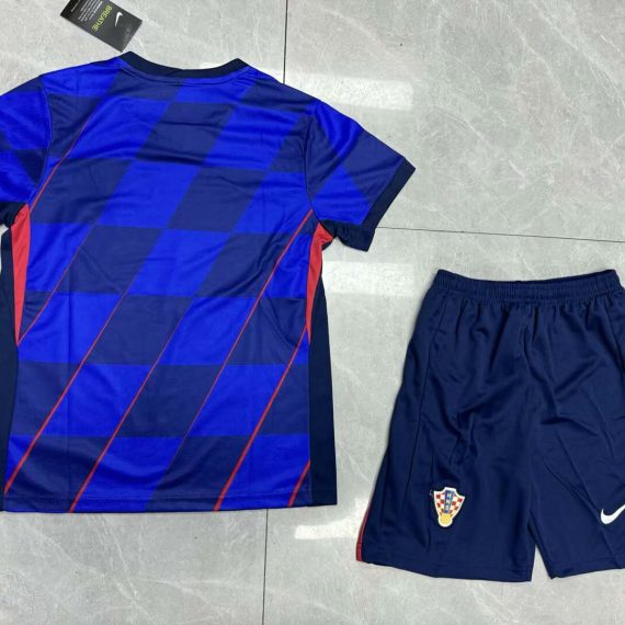 2024 Croatia National Team Away Football Shirt Kids Size Suit