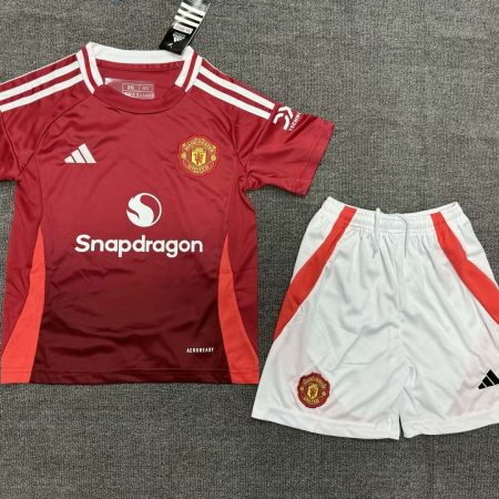 2024/2025 Manchester United Home Football Shirt Kids Size Suit